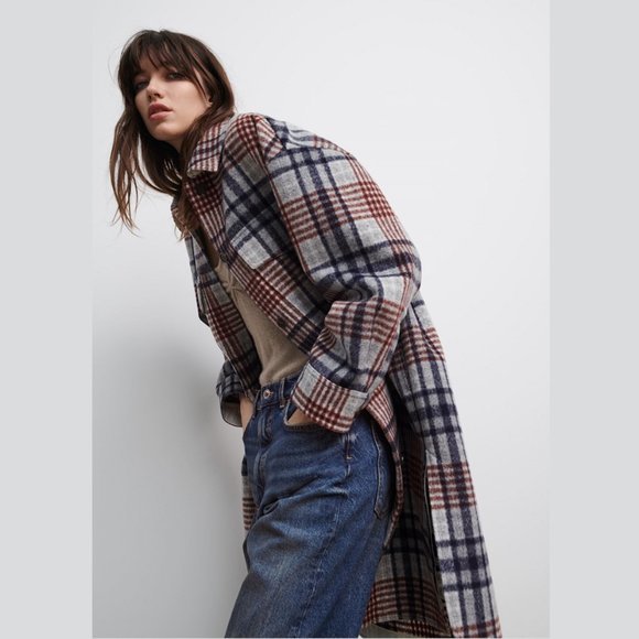 ZARA Long Jacket with Pockets - Picture 15 of 16